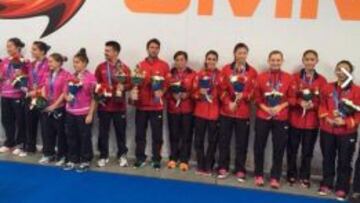 Las chicas del equipo espa&ntilde;ol de Tenis de Mesa en los Campeonatos de Europa que se celebran en Ekaterimburgo.