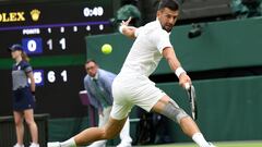Novak Djokovic, during his match against Vit Kopriva at Wimbledon.