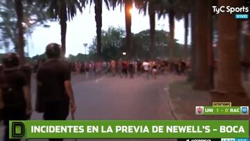 ¿Fútbol argentino sin público? Hubo incidentes en la previa del Newell's - Boca