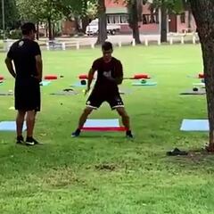 Así vive Gabriel Costa su primer día en la práctica del Cacique