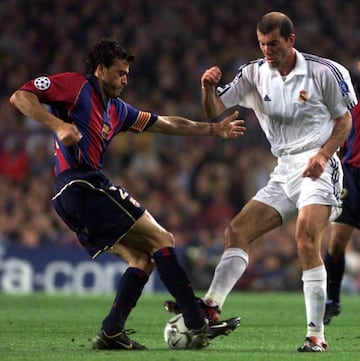 Luis Enrique y Zidane, en un Barcelona-Real Madrid.