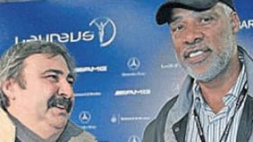 Julius Irwing (dcha.) junto a Josep Margalef