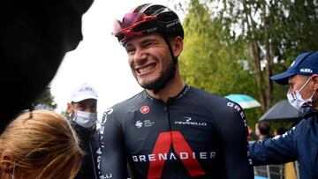 Ganna: "Fue duro, 82 kilos cuesta arriba son difíciles de llevar"