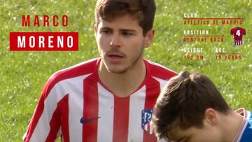 Marco Moreno, el central de futuro del Atleti que querían Barça y Madrid