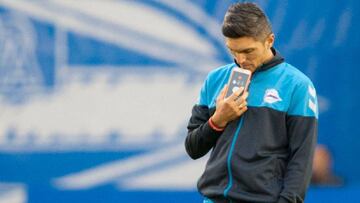 Dani Torres antes de un partido con el Alavés.