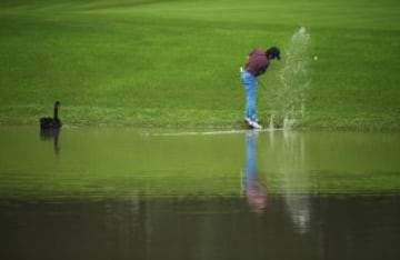 El golfista Xiong Zong durante el torneo de Shanghai.