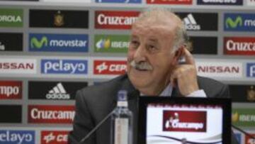 Del Bosque, en rueda de prensa.