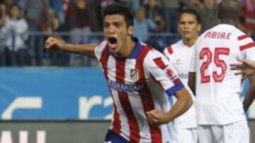 Ra&uacute;l Jim&eacute;nez celebra su tanto ante el Sevilla.
 