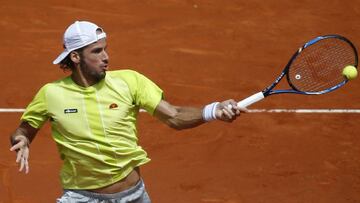 Feliciano López, durante su partido ante Roberto Bautista en el pasado Mutua Madrid Open.