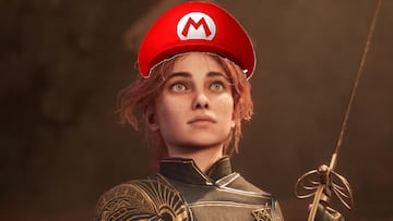 Maelle de Expedition 33 con un sombrero de Mario.