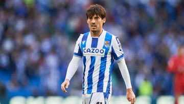 David Silva of Real Sociedad during the La Liga match between Real Sociedad and Elche CF played at Reale Arena Stadium on March 19, 2023 in San Sebastian, Spain. (Photo by Cesar Ortiz / Pressinphoto / Icon Sport)