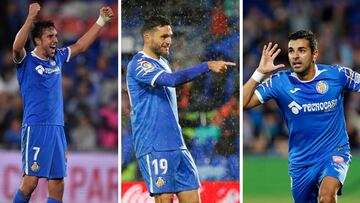 Mata, Molina y Ángel, el tridente del Getafe.