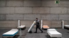 Coronavirus: Madrid conference centre becomes temporary hospital