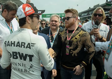 'Checo' Pérez y 'Canelo' Álvarez en el GP de México 2017