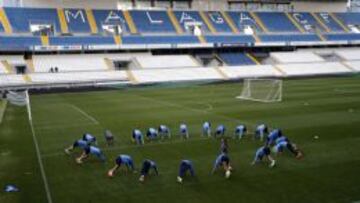 Los convocados por Schuster se entrenan en una suave sesión