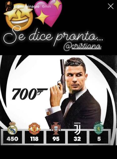 La comparación más cinéfila de Georgina para celebrar los 700 goles de Cristiano