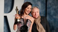 Michelle Yeoh and Jean Todt arrive at the Vanity Fair Oscar party after the 95th Academy Awards, known as the Oscars,  in Beverly Hills, California, U.S., March 13, 2023. REUTERS/Danny Moloshok