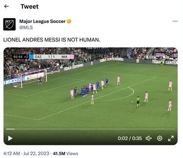 Messi Miami winner racks up more than 40M views on Twitter