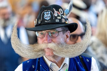 Un bigote que se abre en abanico. La precisión y la simetría son claves en esta categoría, cada pelo cuenta.