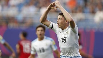 Valverde celebra un gol a Portugal en el reciente Mundial Sub-20 de Corea.