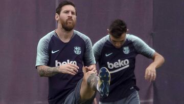 Messi vuelve a entrenarse tras disfrutar de un día de permiso