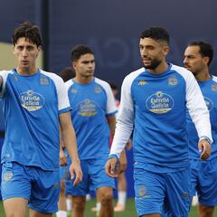 Los delanteros del Deportivo, en deuda con el gol