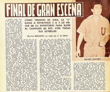 25-5-1963: Ese año también jugó un amistoso en Casablanca, Marruecos, enfrentando a Botafogo de Brasil. Fue triunfo 3-2 del "Ballet Azul" sobre el equipo de Garrincha que además contaba con cinco campeones del mundo en total.