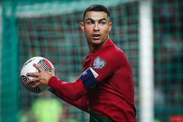 Portugal's Cristiano Ronaldo reacts 