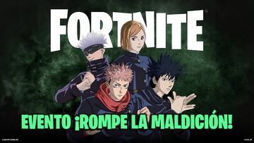 fortnite colaboracion jujutsu kaisen evento rompe la maldicion novedades recompensas