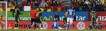 1-0. Pedro marca el primer tanto.