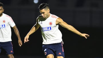 Falcao Garc&iacute;a durante un entrenamiento con la Selecci&oacute;n Colombia.