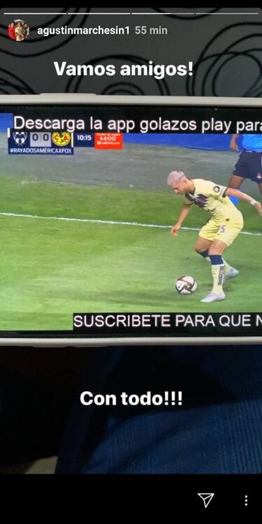 A la distancia, Marchesín apoyó al América en la final de ida