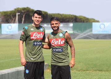 Así vivió Hirving Lozano su primer entrenamiento con Napoli