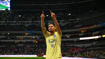 Diego Valdes celebrates his goal 2-0 of America during the game America vs Tijuana corresponding to Round 08 of the Torneo Clausura 2023 of the Liga BBVA MX, at Azteca Stadium, on February 19, 2023.
<br><br>
Diego Valdes celebra su gol 2-0 de America durante el partido America vs Tijuana, Correspondiente a la Jornada 08 del Torneo Clausura 2023 de la Liga BBVA MX, en el Estadio Azteca, el 19 de Febrero de 2023.