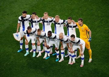 Equipo de la selección de Finlandia.