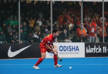 Marc Recasens, en acción con la Selección española.