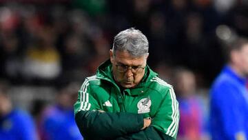 Mexico's Argentinian headcoach Gerardo 'Tata' Martino walks on the sidelines during the friendly football match between Mexico and Sweden, at the Montilivi stadium in Girona on November 16, 2022. (Photo by Pau BARRENA / AFP) (Photo by PAU BARRENA/AFP via Getty Images)