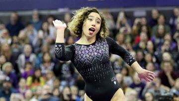 La gimnasta de UCLA Katelyn Ohashi.