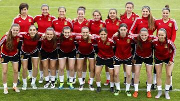 La Sub-17 que este miércoles debuta en el Europeo de Bielorrusia.
