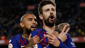 Piqu¨¦ vacila a Vidal: "Si juegas contra cojos... ?la Champions para cu¨¢ndo?"