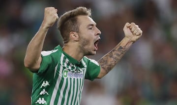 Loren celebra su gol al Levante.