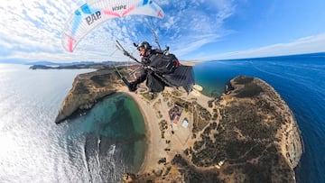 Nico Aubert en Andalucía con paramotor