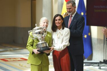 Susana Rodríguez recibe el Premio Reina Letizia a la mejor deportista española del año durante la entrega de los Premios Nacionales del Deporte 2022 en el Palacio Real El Pardo.
