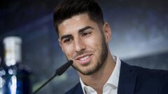 GRA017. MADRID, 29/09/2017.- El centrocampista del Real Madrid, Marco Asensio, durante la rueda de prensa que ha ofrecido hoy tras renovar su contrato con el club blanco hasta junio de 2023.- EFE/Luca Piergiovanni