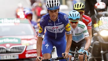 15/09/18 VUELTA A CICLISTA A ESPA„A 2018 ETAPA 20 ANDORRA ESCALDES ENGORDANY - COLL DE LA GALLINA ENRIC MAS VENCEDOR DE LA ETAPA MIGUEL ANGEL SUPERMAN LOPEZ SIM0N YATES JERSEY ROJO LIDER DE LA CARRERA NAIRO QUINTANA ESPAÑA