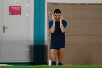 Ronaldo in training before the Switzerland match