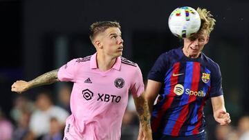 Frenkie de Jong en el partido del Barcelona contra el Inter Miami