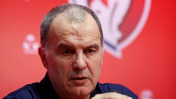 New Lille LOSC coach, Marcelo Bielsa of Argentina attends a news conference at the Domaine de Luchin training center in Camphin en Pevele near Lille, France May 23, 2017. REUTERS/Pascal Rossignol