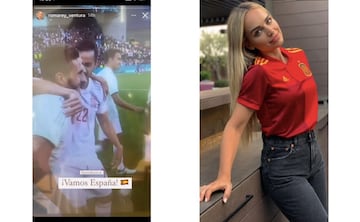 Así celebraron el pase a cuartos las mujeres de los futbolistas de la selección española