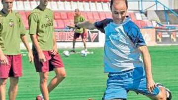 Calderón, en un entrenamiento.